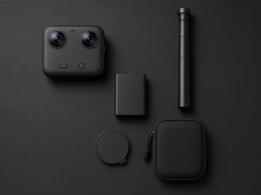Kit tipico dello Starter Bundle: camera, stick, batteria e accessori